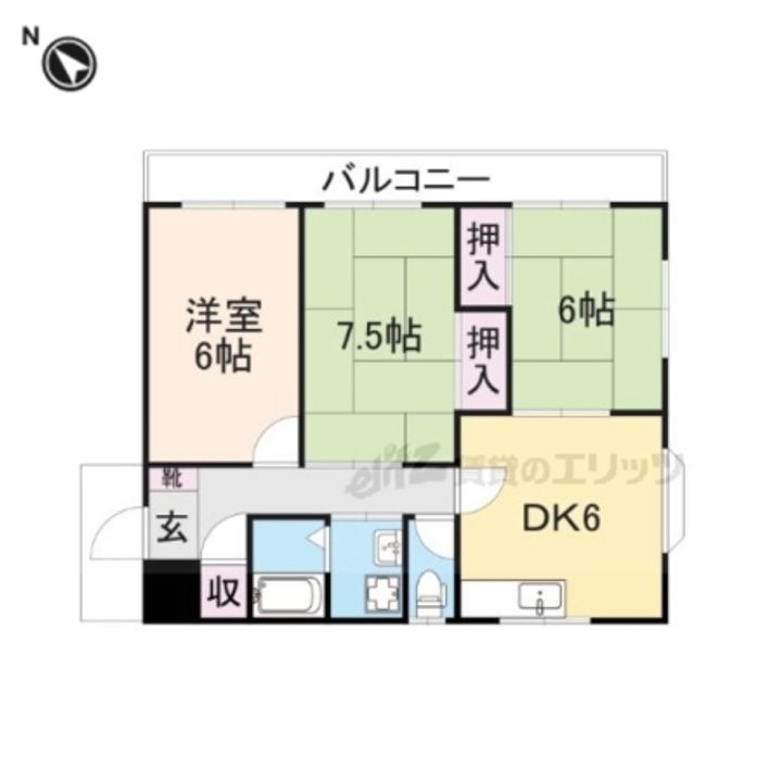 五月ハイツ2階の間取り