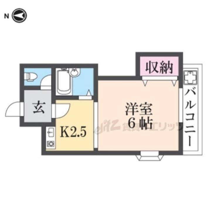 リバーサイド瓢箪山107の間取り