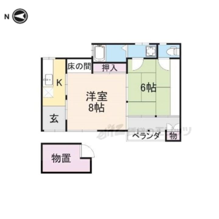 京都府京都市左京区岡崎西福ノ川町(一戸建)の賃貸物件貸家の間取り
