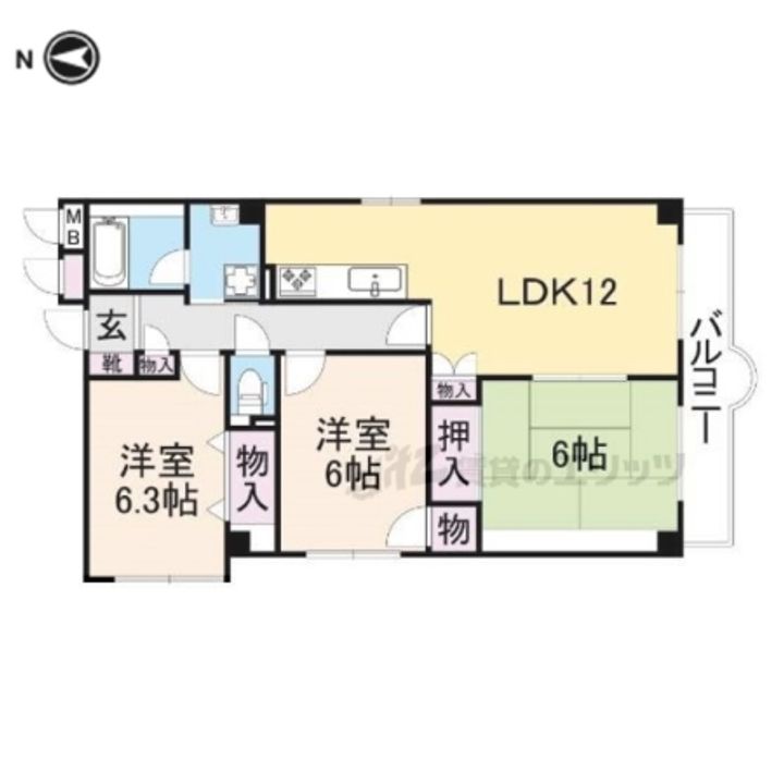パープルツィン園田の間取り