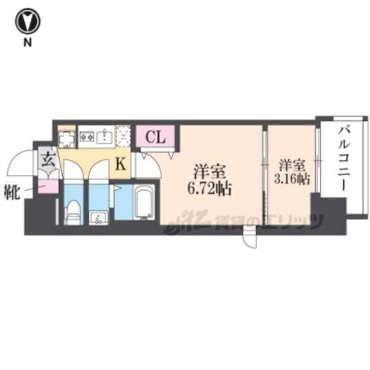 AELL OSAKA EAST1508の間取り