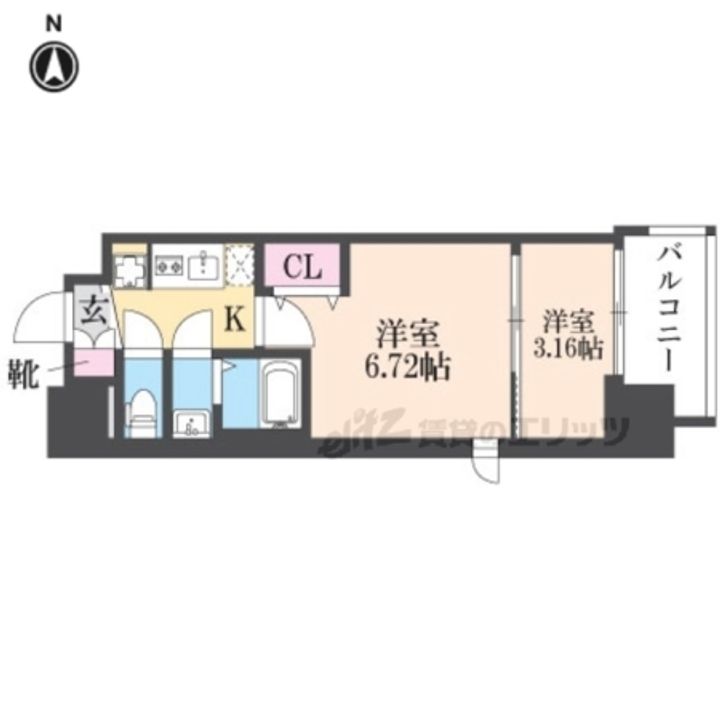 AELL OSAKA EAST1304の間取り