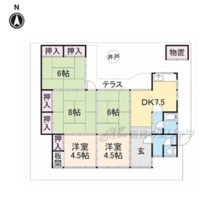 奈良県大和高田市奥田(一戸建)の賃貸物件戸建の間取り