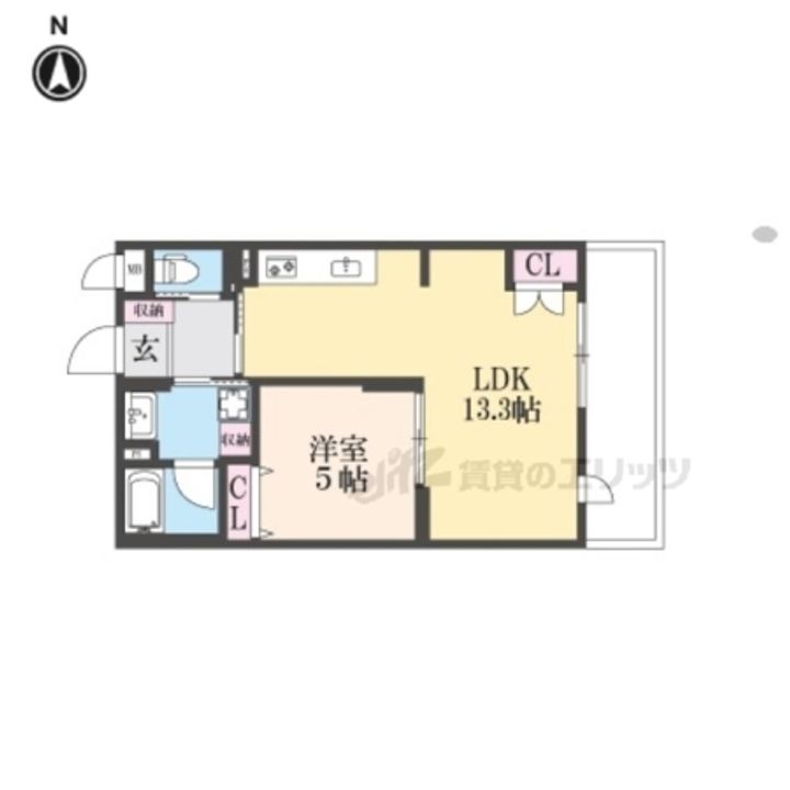 インサイトルポ山科新十条の間取り