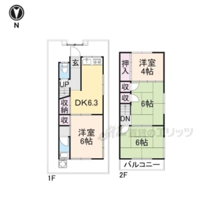 京都府宇治市木幡(一戸建)の賃貸物件貸家の間取り