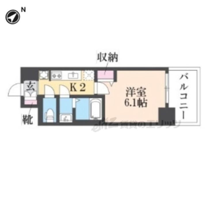 プレサンス大津京町ベルリーヴァの間取り