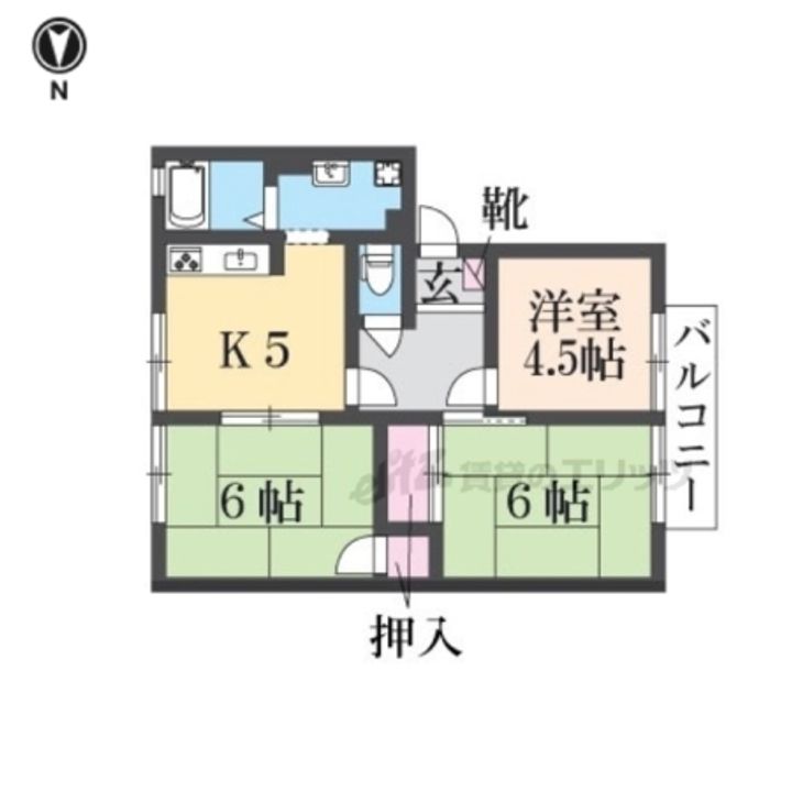 ファミールコーポ高屋4201の間取り
