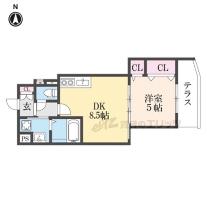 ラモーナ清瀧102の間取り