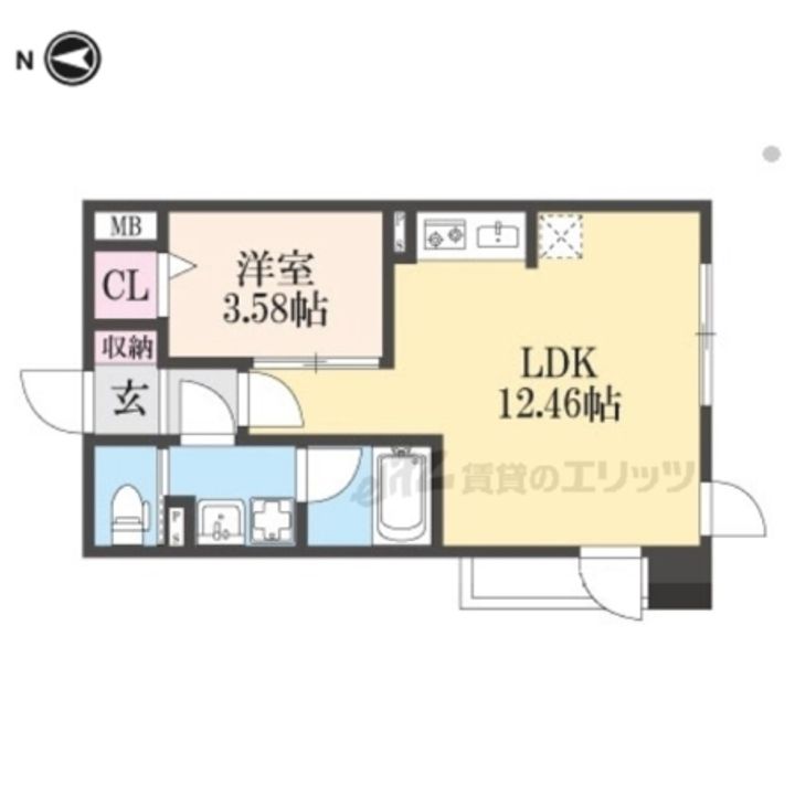 ベルヴィ石山402の間取り