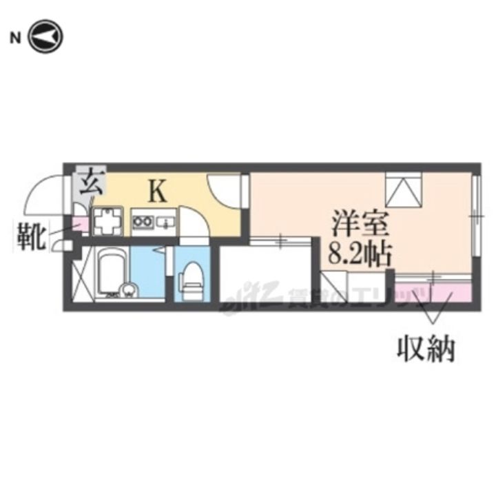レオパレス淵の上公園206の間取り