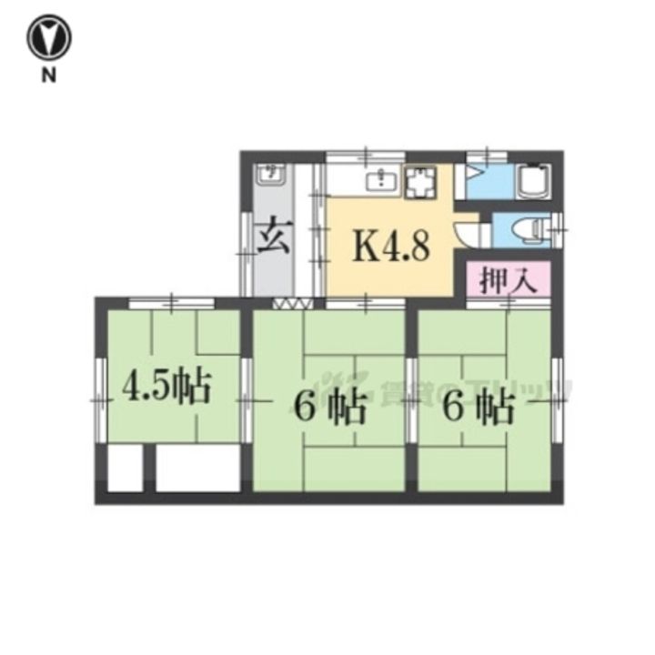 滋賀県長浜市列見町(一戸建)の賃貸物件戸建の間取り