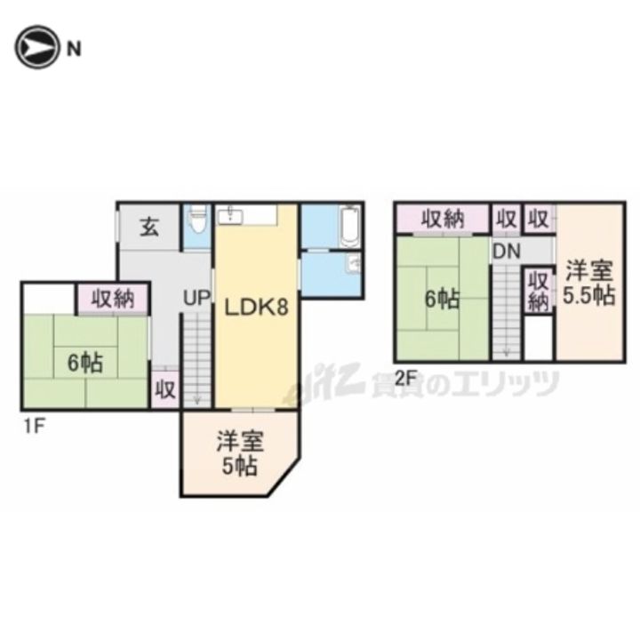 奈良県生駒郡三郷町美松ケ丘東1丁目(一戸建)の賃貸物件貸家の間取り