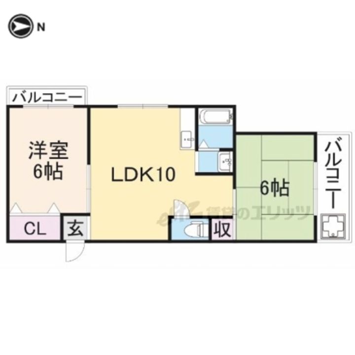 シャトー西村207の間取り