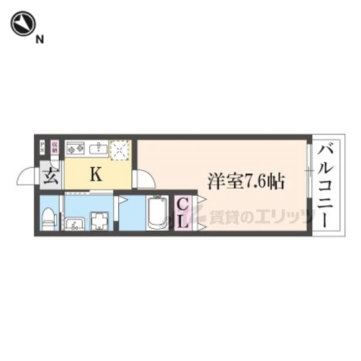 ALEGRIA古川橋Ⅱの間取り