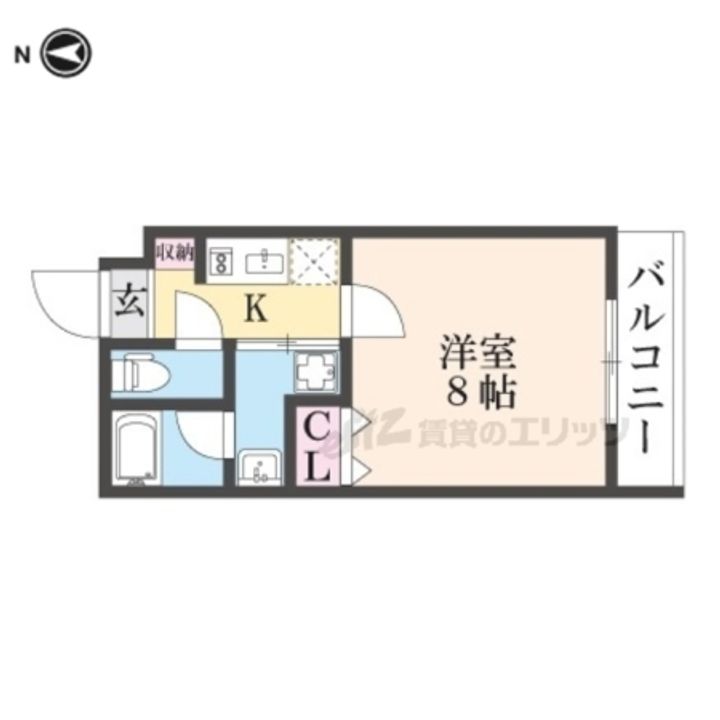 ブリリアコート龍谷大前502の間取り