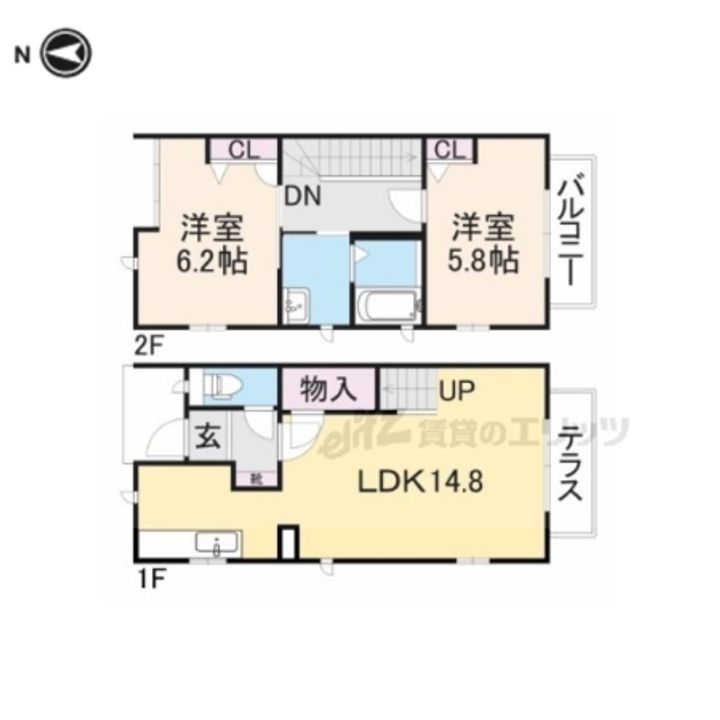 アーバヒルL 102の間取り