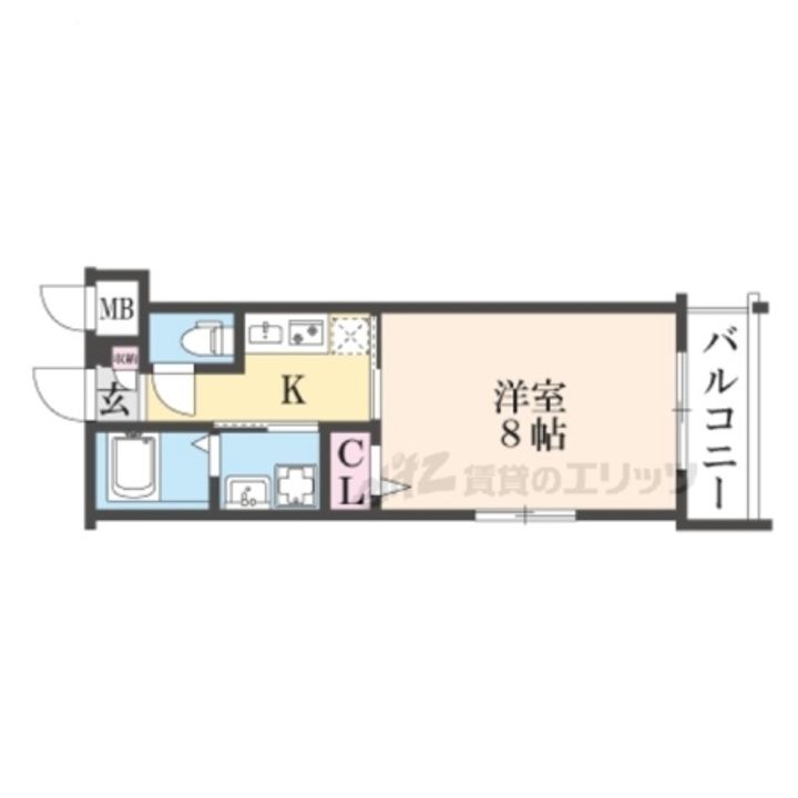 CREST TAPP京都丹波口?401の間取り