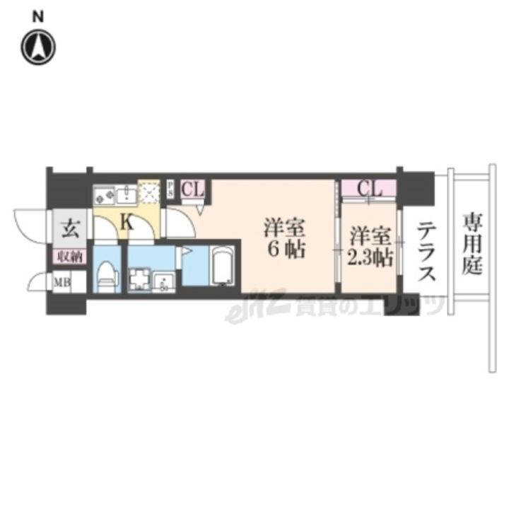 ソルテラス京都西院STATION SIDEの間取り