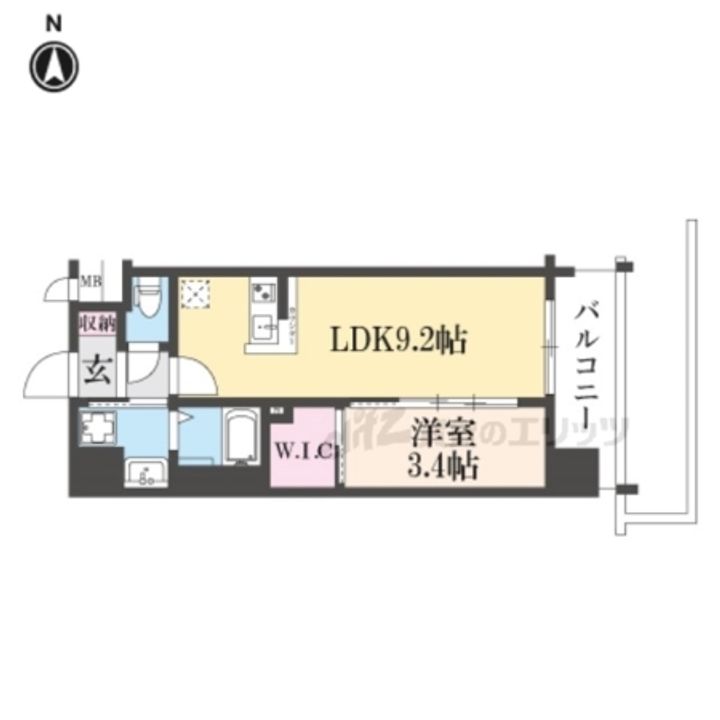 ソルテラス京都西院STATION SIDEの間取り