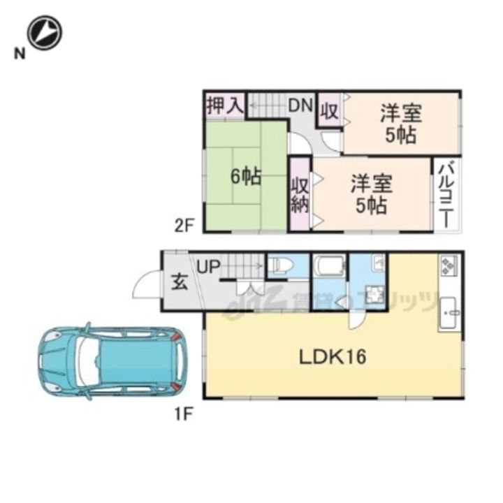 京都府亀岡市曽我部町南条向山(一戸建)の賃貸物件貸家の間取り