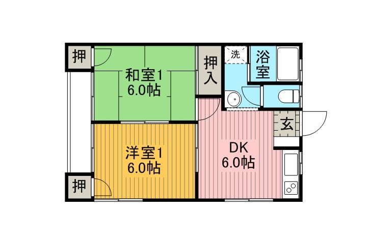 コーポ健の間取り